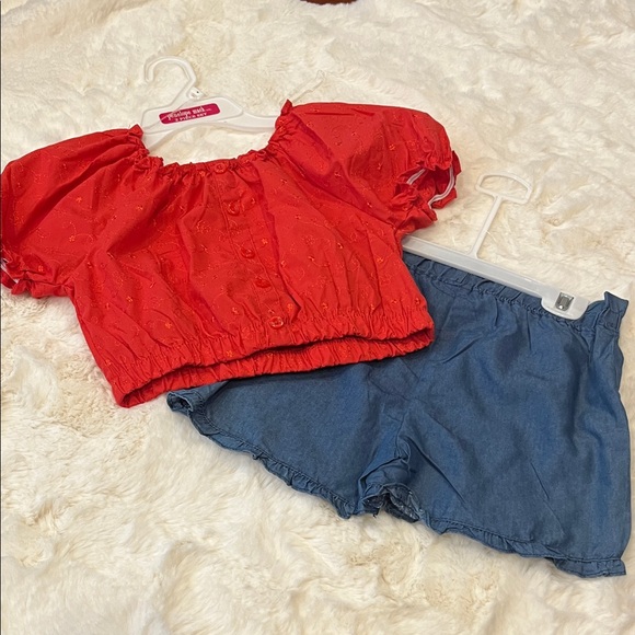 Penelope Mack Red Ruffle Top - Picture 1 of 5